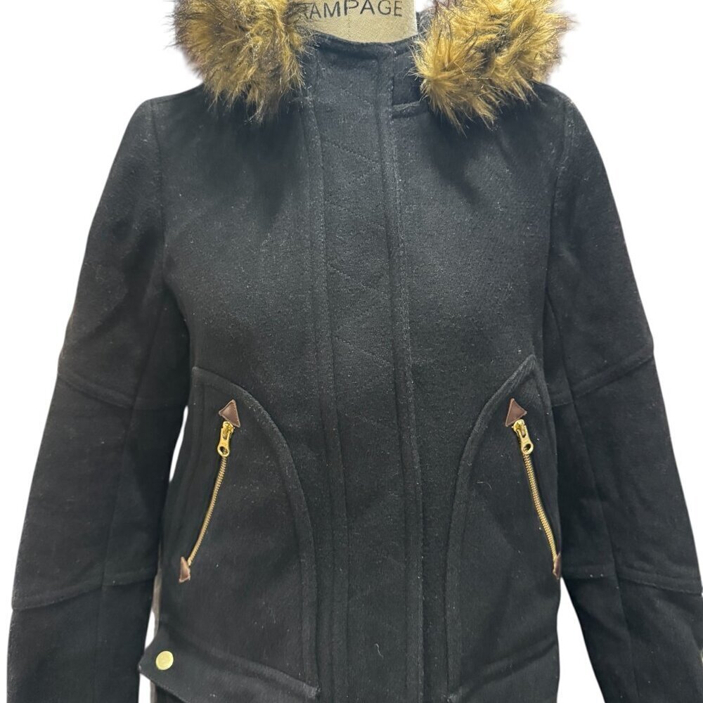 J.Crew Chateau Parka in Italian Stadium-Cloth Wool – Black (Style G9094) - Picture 3 of 8